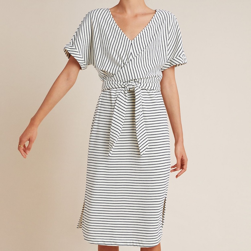 ISO Saturday/Sunday Stripe Wrap Top Dress